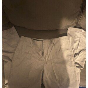 Covington Men's Dress Pants 34x32 Charcoal Gray Flat Front Wrinkle Resist NWT